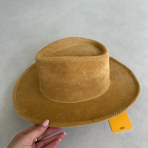 NWT Lack Of Color Sandy Corduroy Cowboy Hat In Tan Wide Brim Dipped Crown - Picture 6 of 11